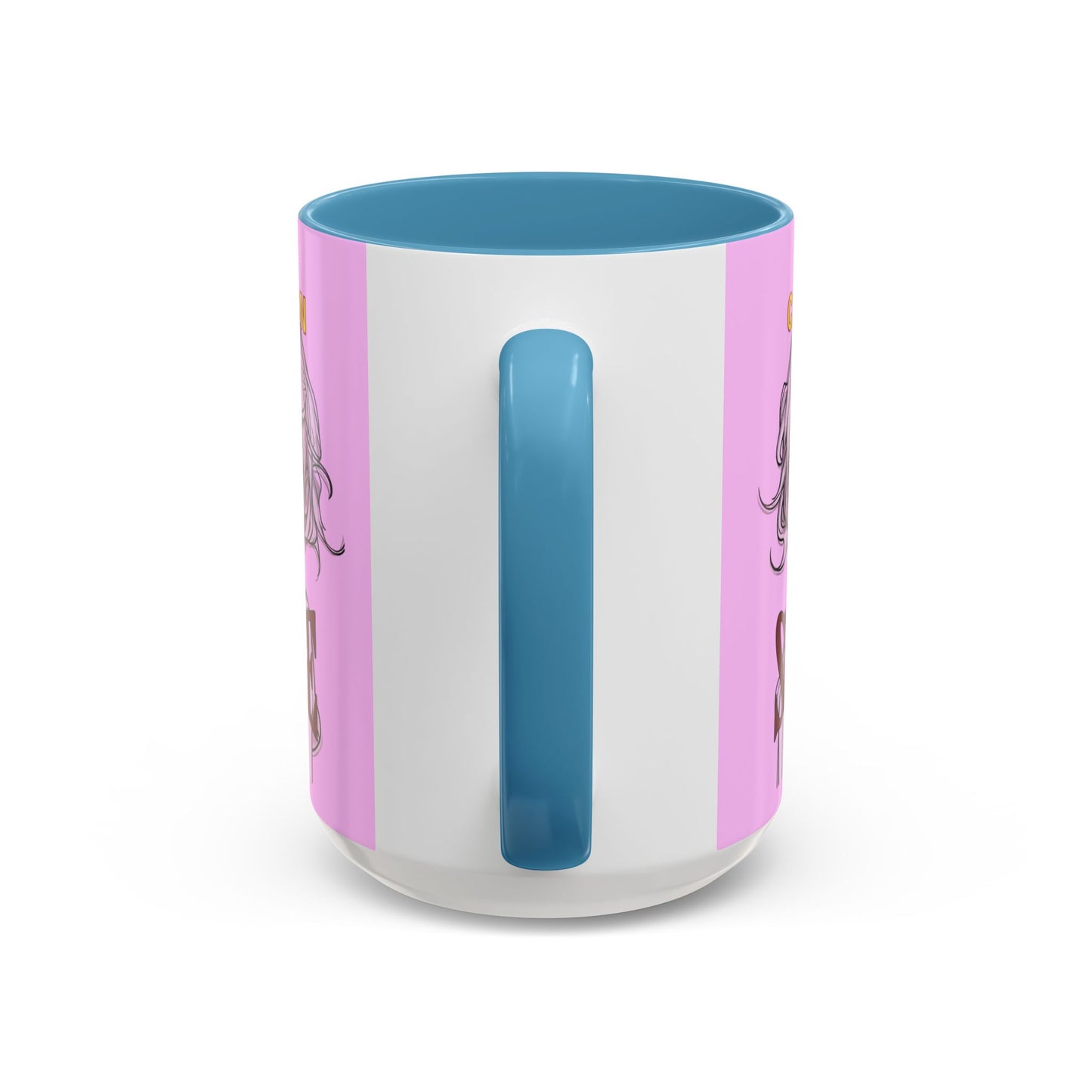 Caution, Savage Pink Accent Mug by cypherpunkgear.com