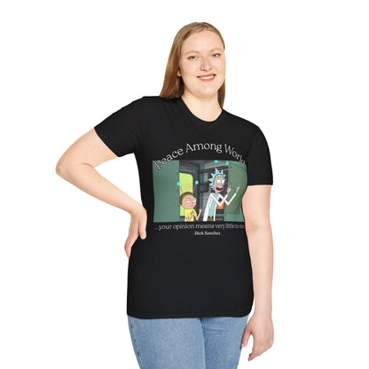 Peace Among Worlds! Dark colors Unisex T-Shirt by cypherpunkgear.com
