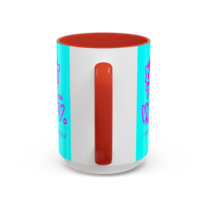 Don't Trust...Verify. Cyan Accent Mug by cypherpunkgear.com