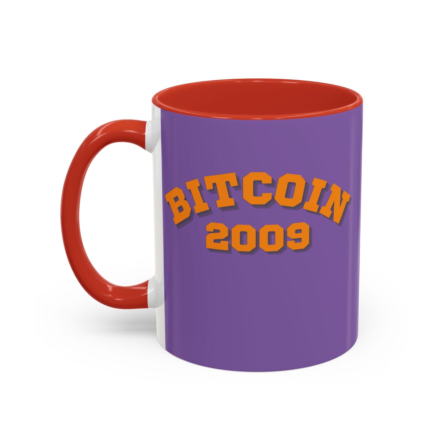 Bitcoin 2009 Light Purple Accent Mug by cypherpunkgear.com