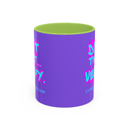 Don't Trust...Verify. Light Purple Accent Mug by cypherpunkgear.com