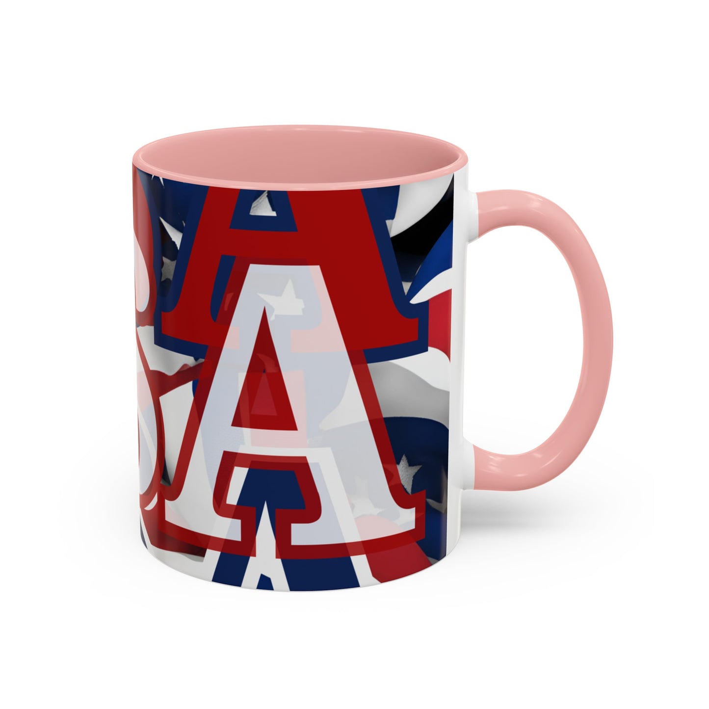 USA! USA! USA WHfont Patriot Accent Mug by cypherpunkgear