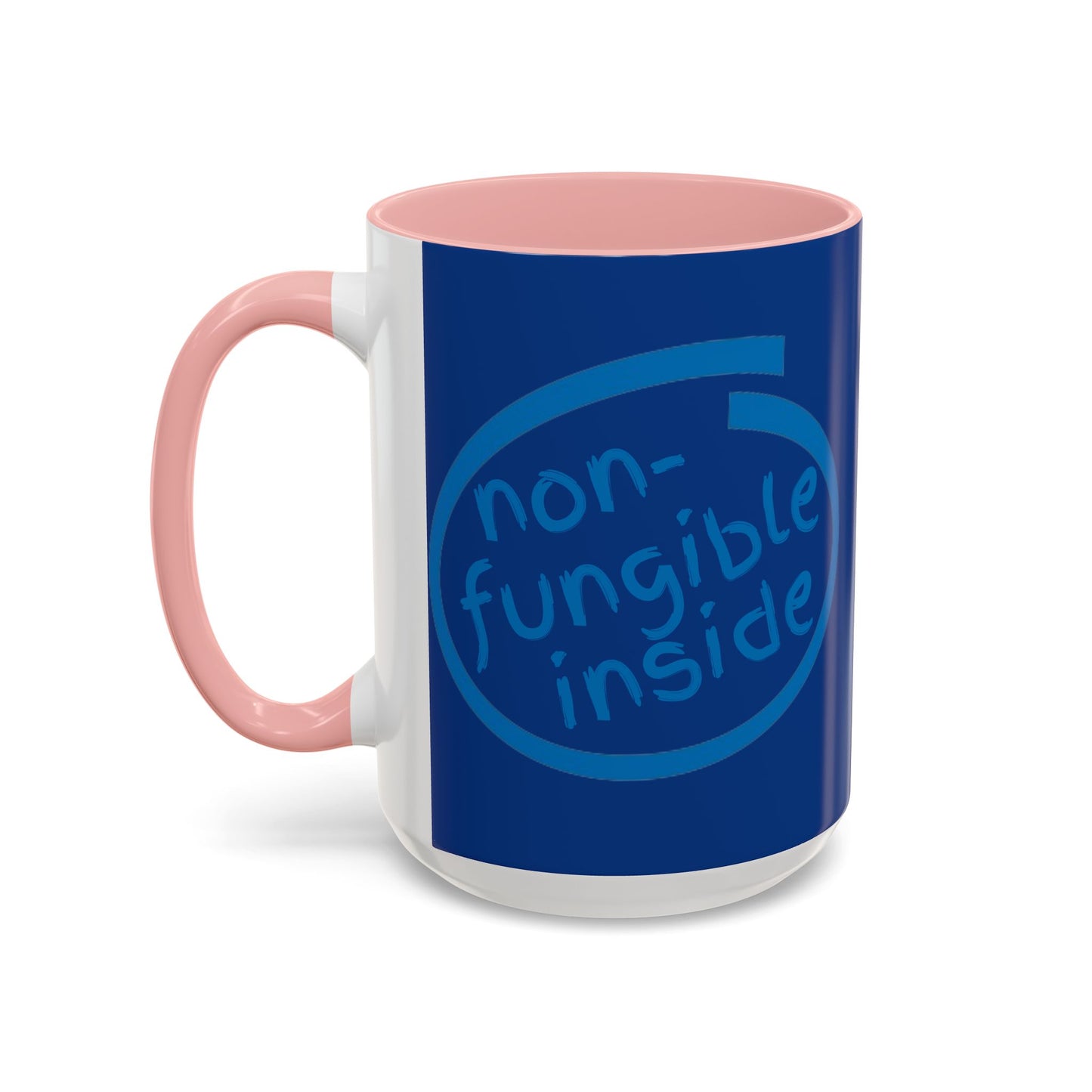 Non-Fungible Inside Dark Blue Accent Mug by cypherpunkgear.com