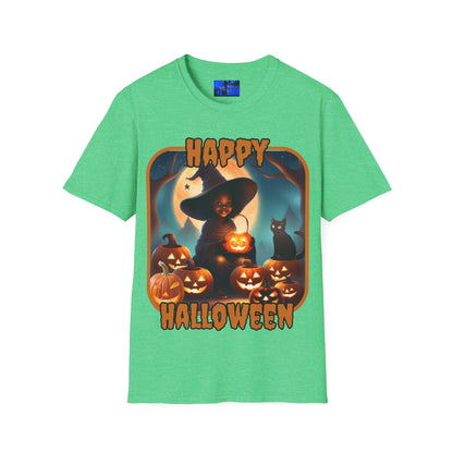 Happy Halloween Cute Witch ORfont DKcolors Unisex T-Shirt by cypherpunkgear