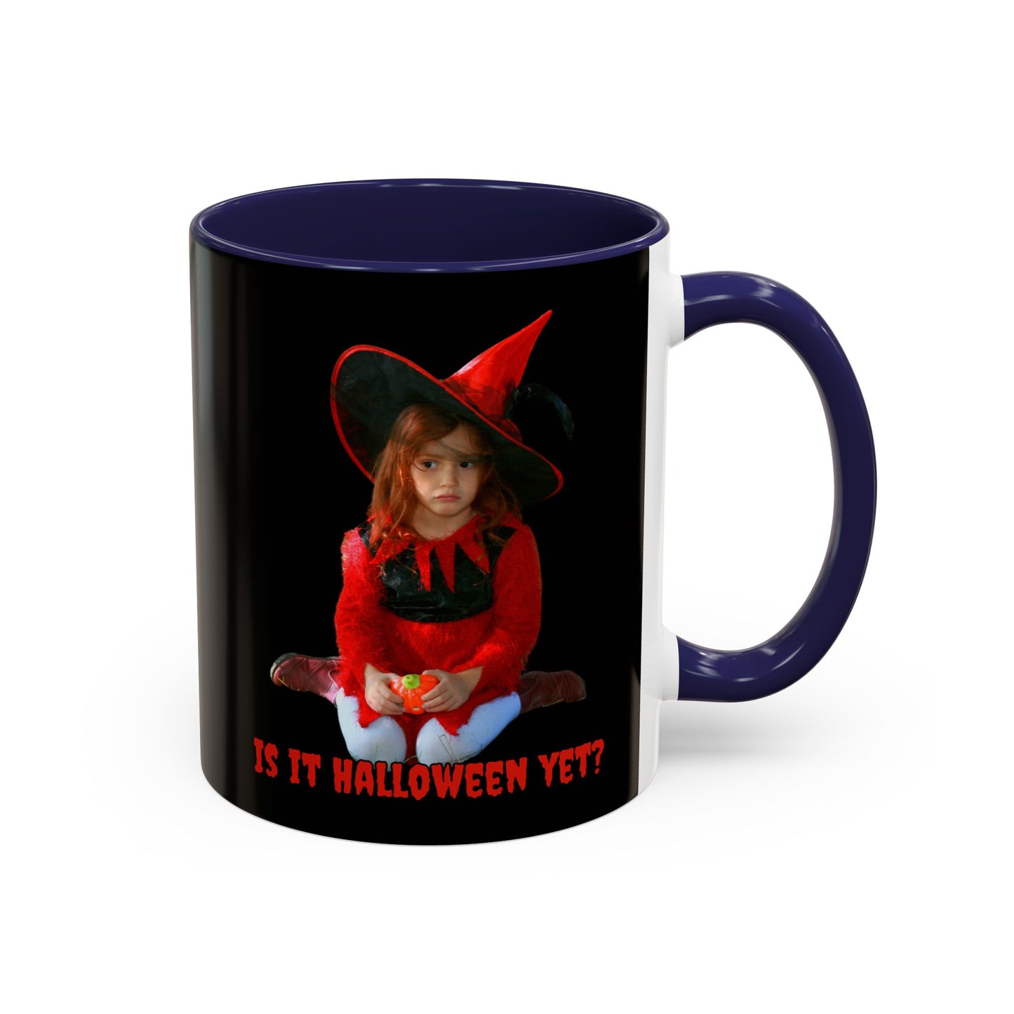 Is it Halloween yet? Black Accent Mug by CreepyCrafts.boo