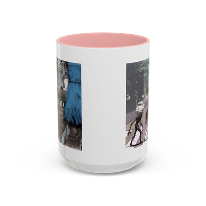 2-sided, Scabby Road White Accent Mug by CreepyCrafts.boo