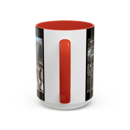 2-sided, Scabby Road Black Accent Mug by CreepyCrafts.boo