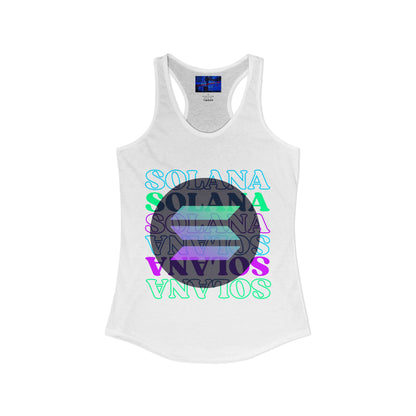 Solana, Solana, Solana (SOL) Women's Racerback Tank Top by cypherpunkgear.com