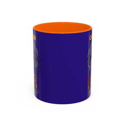 Caution, Savage Dark Purple Accent Mug by cypherpunkgear.com
