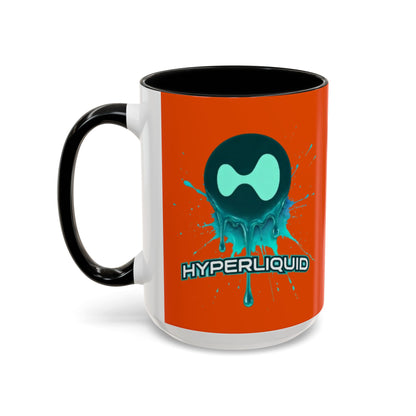 HYPE Drip Orange Accent Mug by cypherpunkgear.com