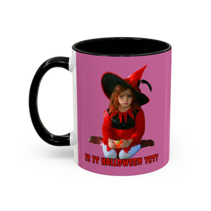 Is it Halloween yet? Pink Accent Mug by CreepyCrafts.boo