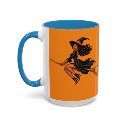 Velvet Vex Orange Accent Mug by CreepyCrafts.boo