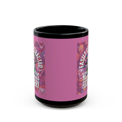 Easily Distracted by Heinous Fuckery Little Jinx Pink Mug by cypherpunkgear.com