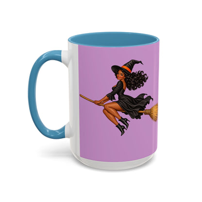 Velvet Vex Pink Accent Mug by CreepyCrafts.boo