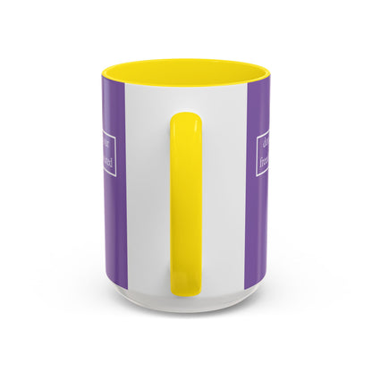 don't assume your freedoms are assured, White font, Light Purple Accent Mug by cypherpunkgear.com