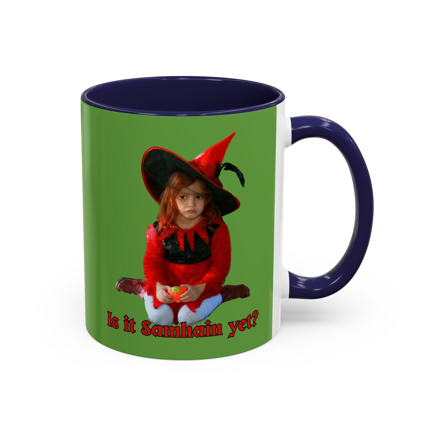 Is it Samhain yet? Green Accent Mug by CreepyCrafts.boo