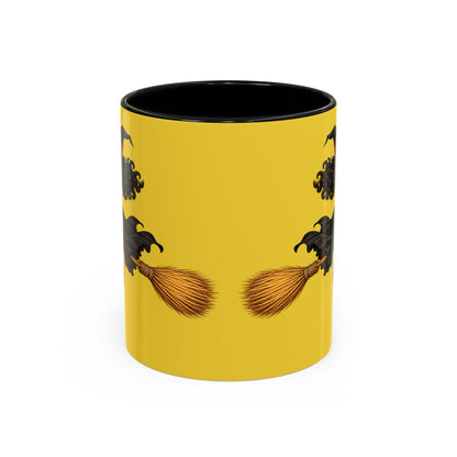 Velvet Vex Yellow Accent Mug by CreepyCrafts.boo