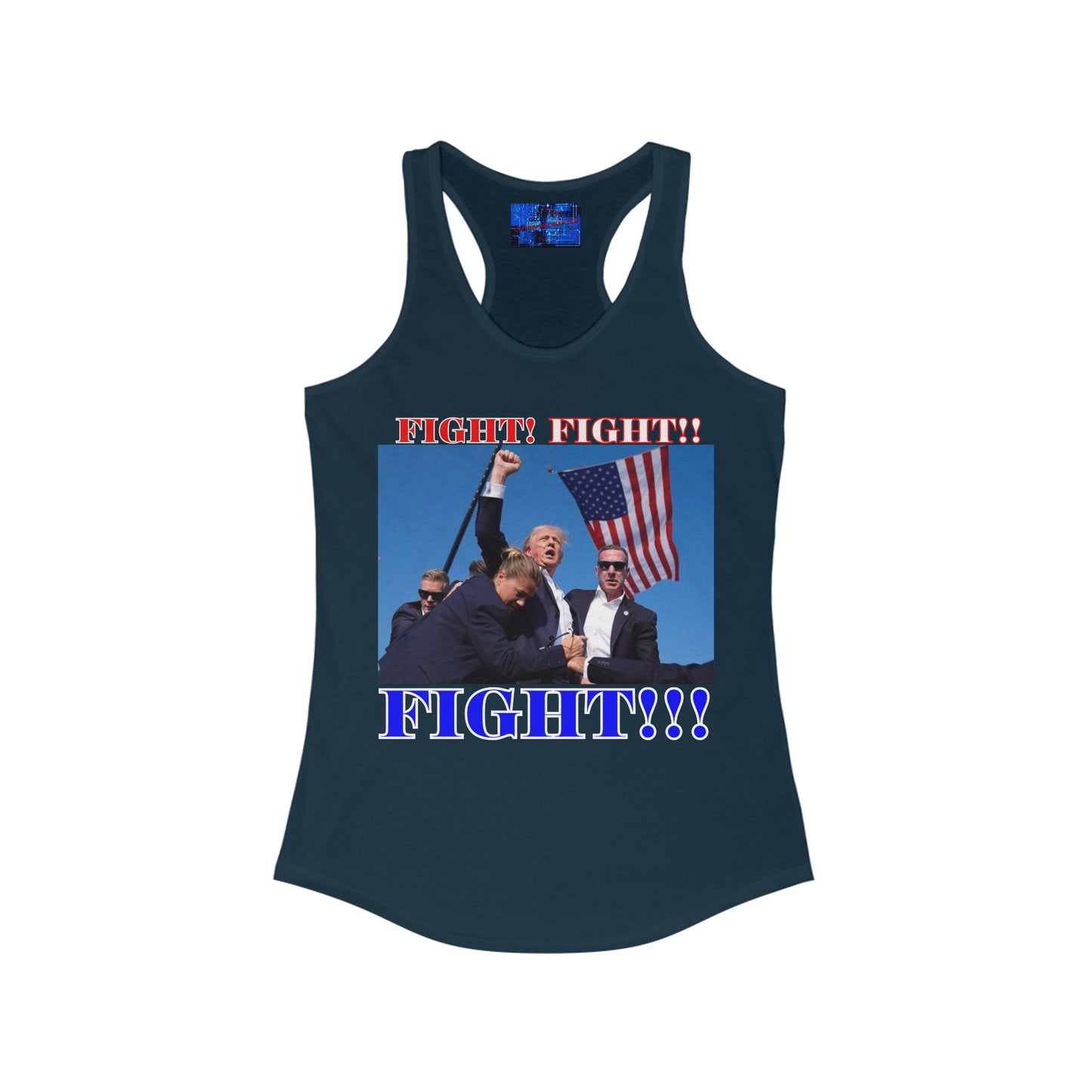 FIGHT! FIGHT!! FIGHT!!! Women's Racerback Tank Top by cypherpunkgear