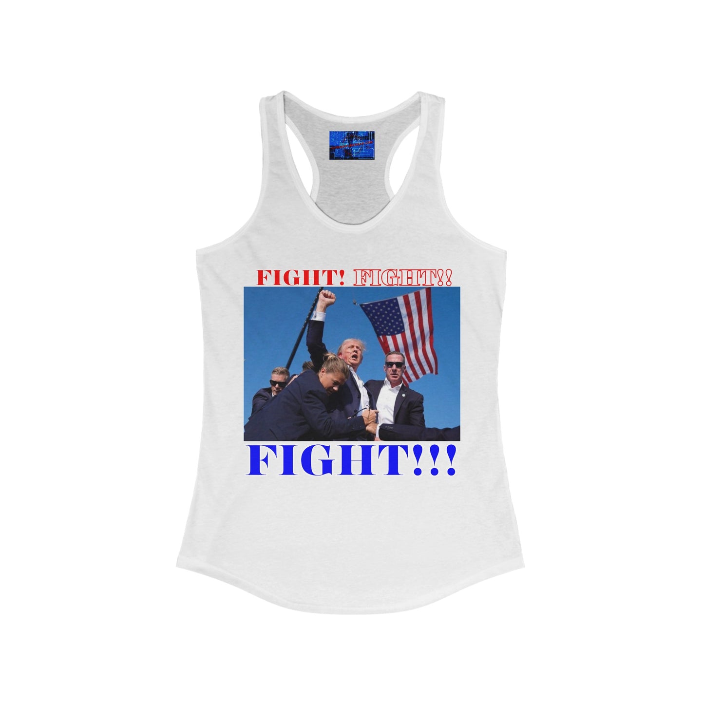 FIGHT! FIGHT!! FIGHT!!! Women's Racerback Tank Top by cypherpunkgear