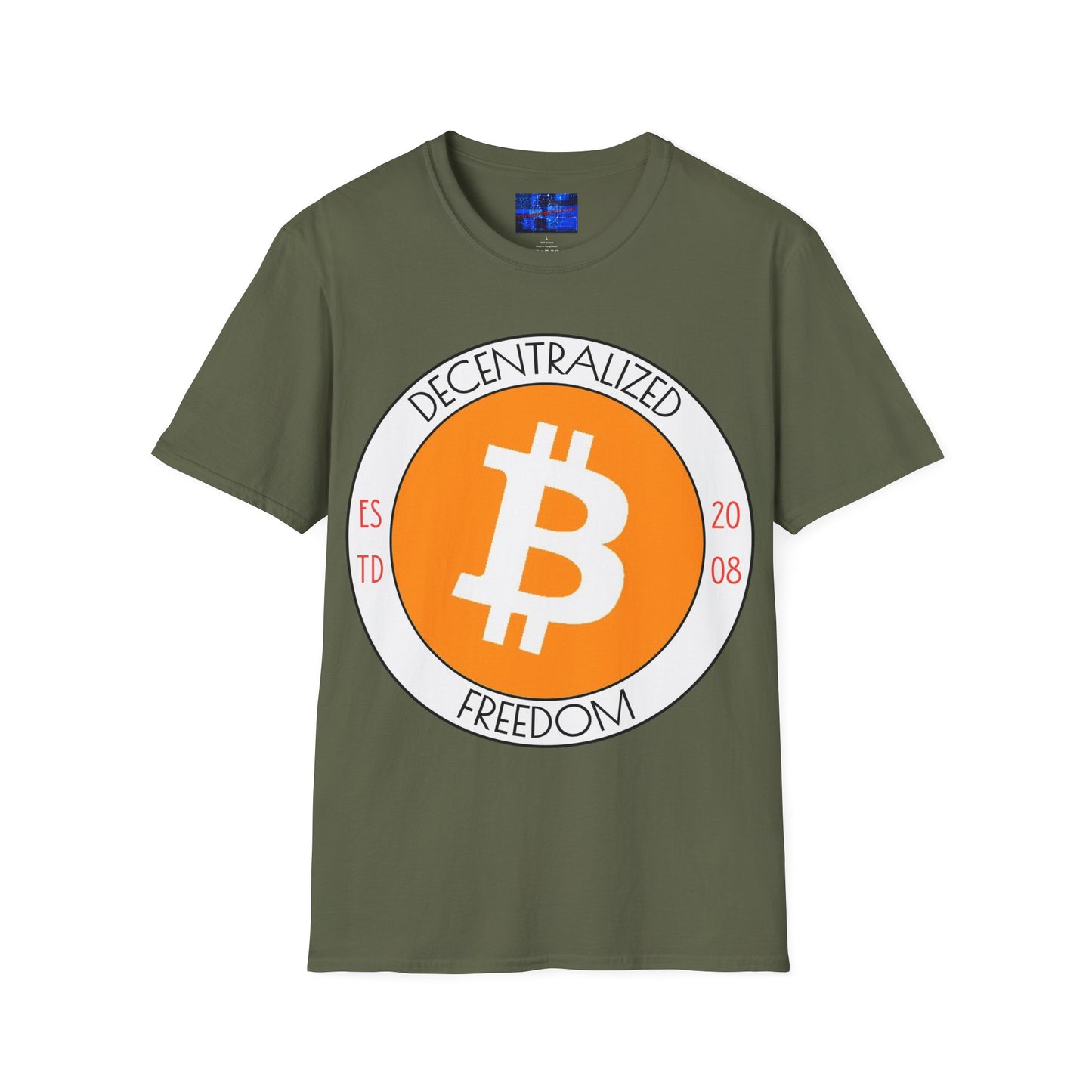 Bitcoin Decentralized Freedom DKcolors Unisex T-Shirt by cypherpunkgear.com