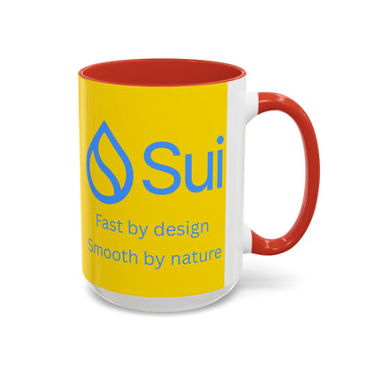 SUI Yellow Accent Mug by cypherpunkgear.com