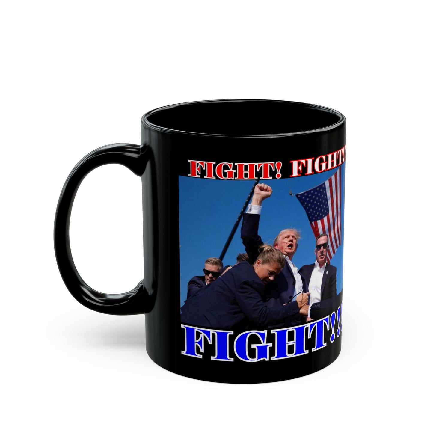 FIGHT! FIGHT!! FIGHT!!! Black Mug by cypherpunkgear