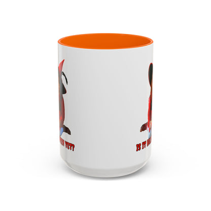 Is it Halloween yet? White Accent Mug by CreepyCrafts.boo