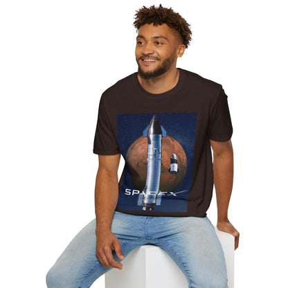 SpaceX Mars Unisex T-Shirt by cypherpunkgear.com