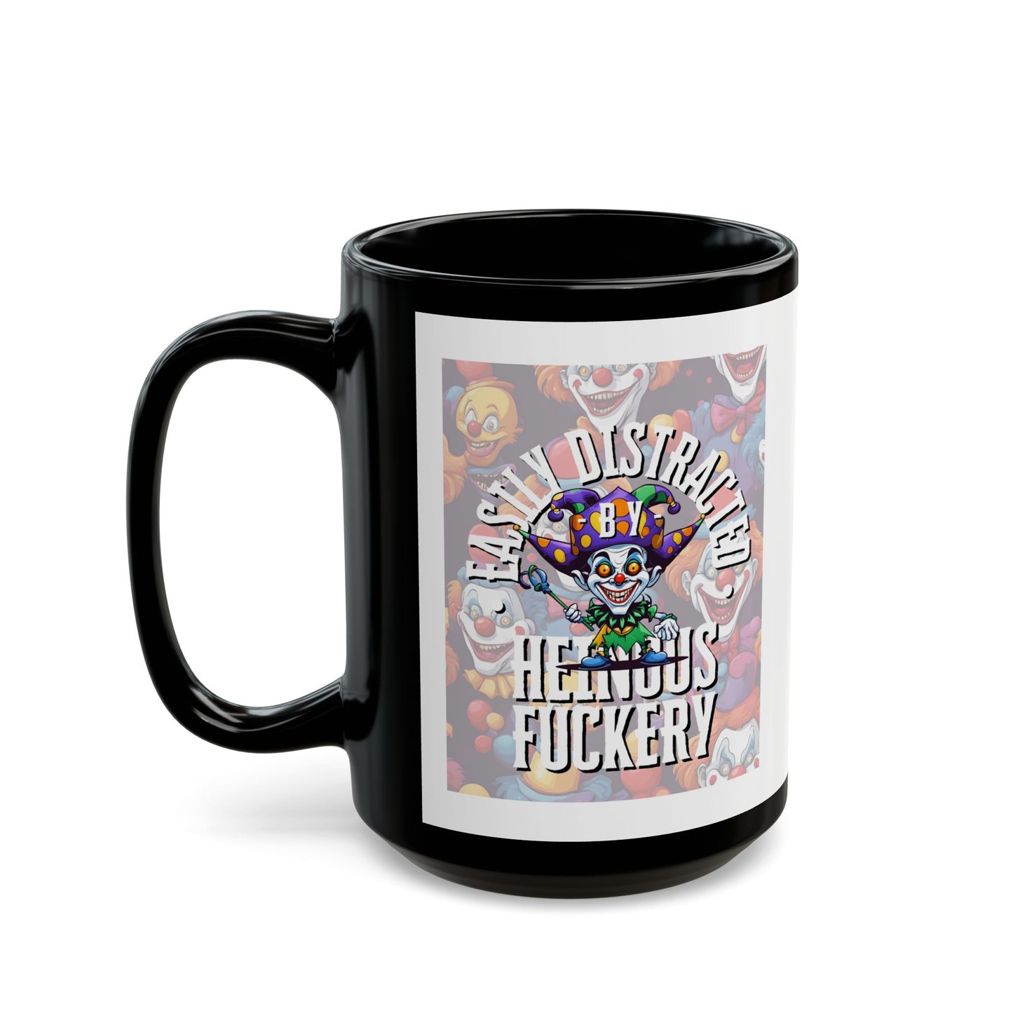 Easily Distracted by Heinous Fuckery Little Jinx White Mug by cypherpunkgear.com
