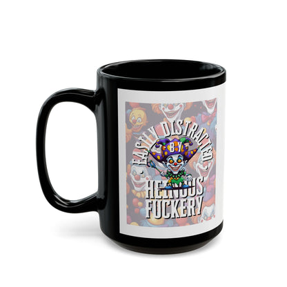 Easily Distracted by Heinous Fuckery Little Jinx White Mug by cypherpunkgear.com