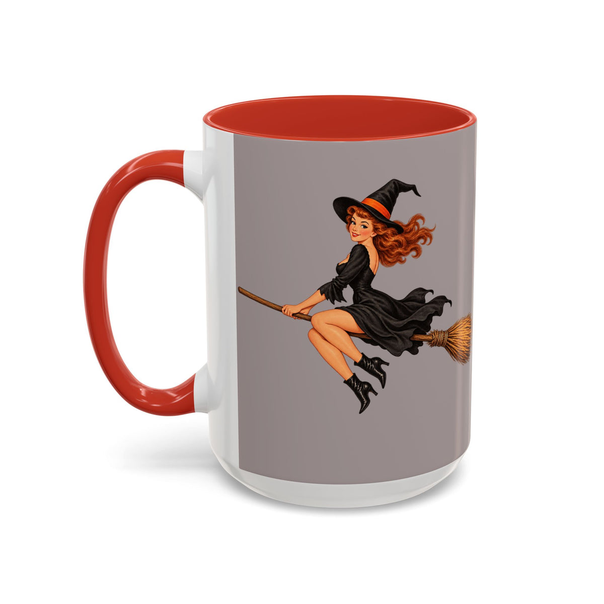 Hazel Hex Grey Accent Mug by CreepyCrafts.boo