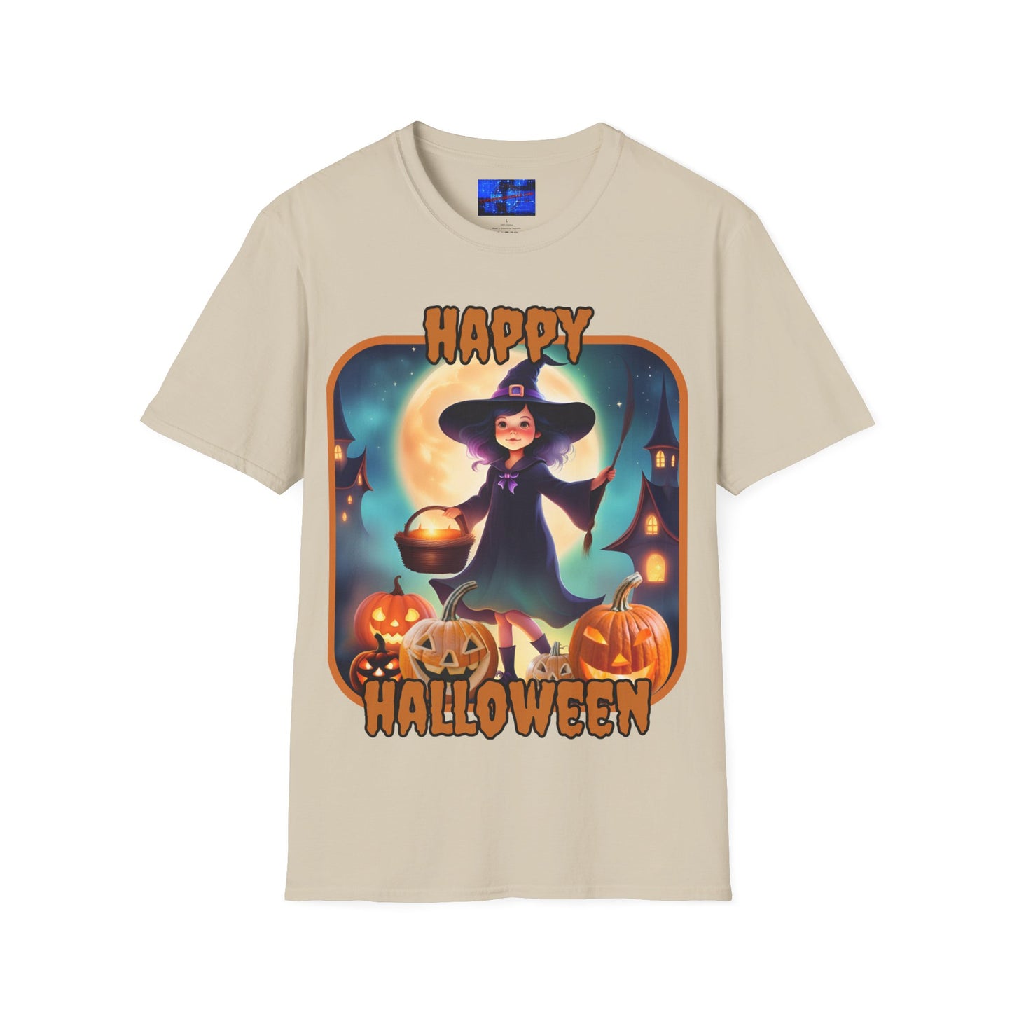 Happy Halloween Little Witch ORfont LTcolors Unisex T-Shirt by cypherpunkgear