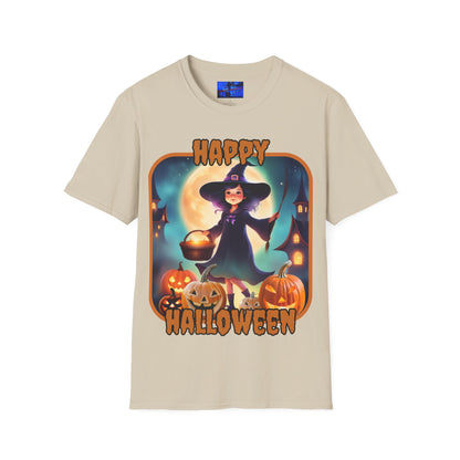 Happy Halloween Little Witch ORfont LTcolors Unisex T-Shirt by cypherpunkgear