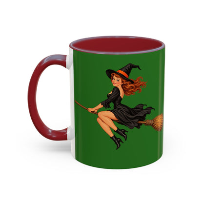Hazel Hex Green Accent Mug by CreepyCrafts.boo