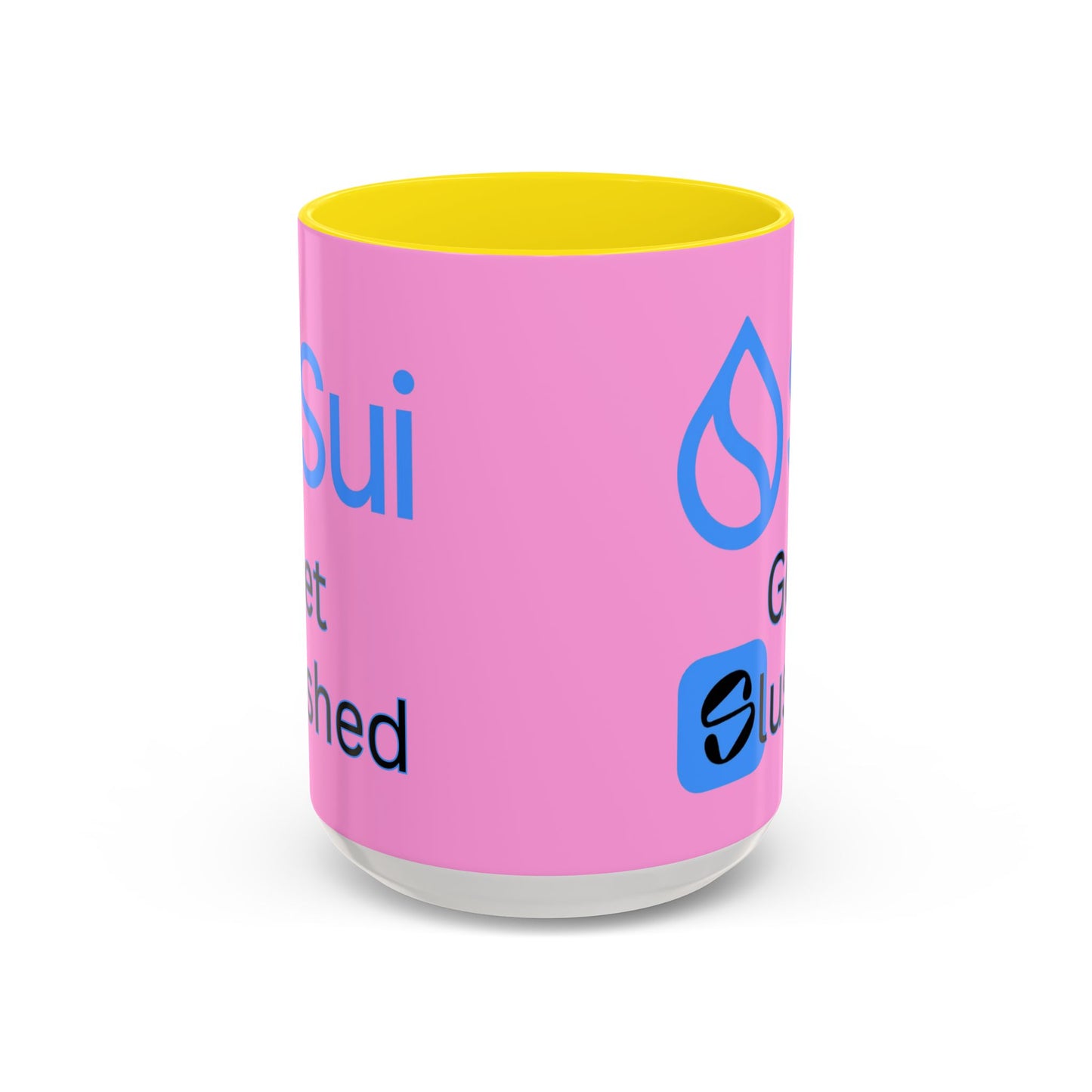 Sui: Get Slushed Pink Accent Mug by cypherpunkgear.com