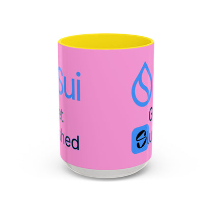 Sui: Get Slushed Pink Accent Mug by cypherpunkgear.com