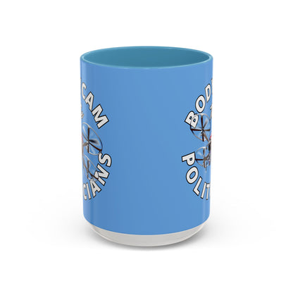 Bodycam the Politicians Drone Light Blue Accent Mug by cypherpunkgear.com