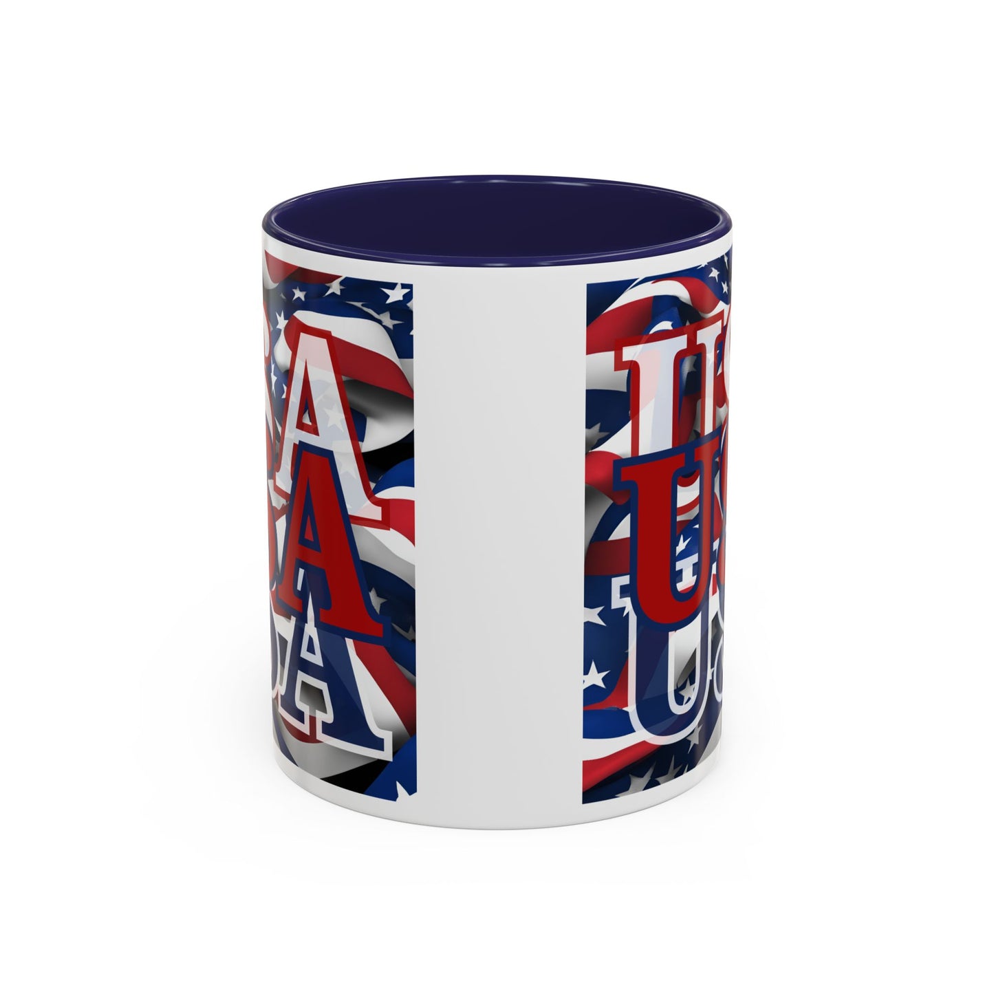 USA Red font Center Patriot Accent Mug by cypherpunkgear.com