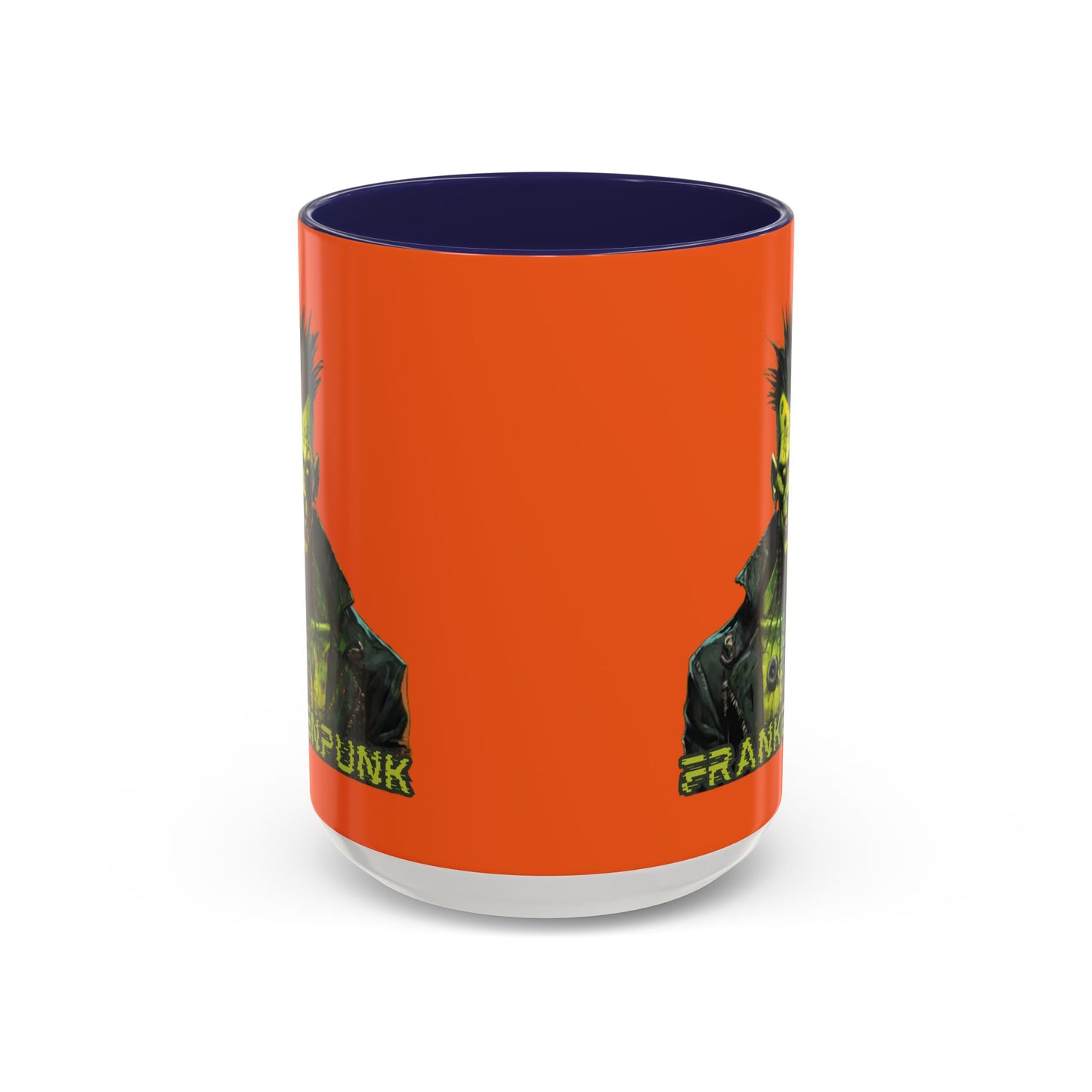 Frankenpunk Orange Accent Mug by CreepyCrafts.boo