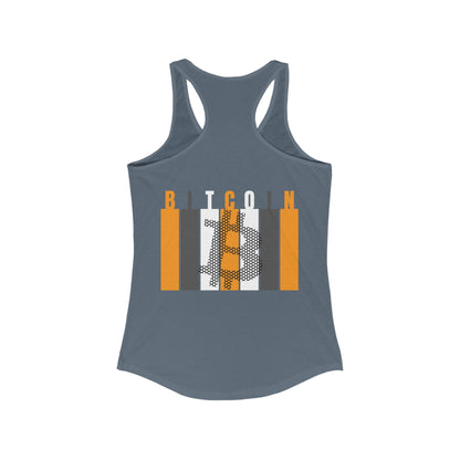 2-sided Bitcoin (BTC) Freedom Women's Racerback Tank Top by cypherpunkgear