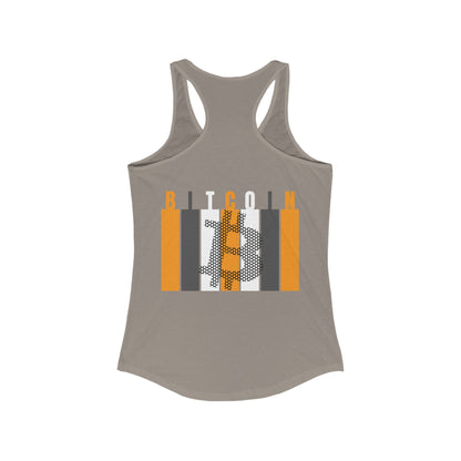 2-sided Bitcoin (BTC) Freedom Women's Racerback Tank Top by cypherpunkgear