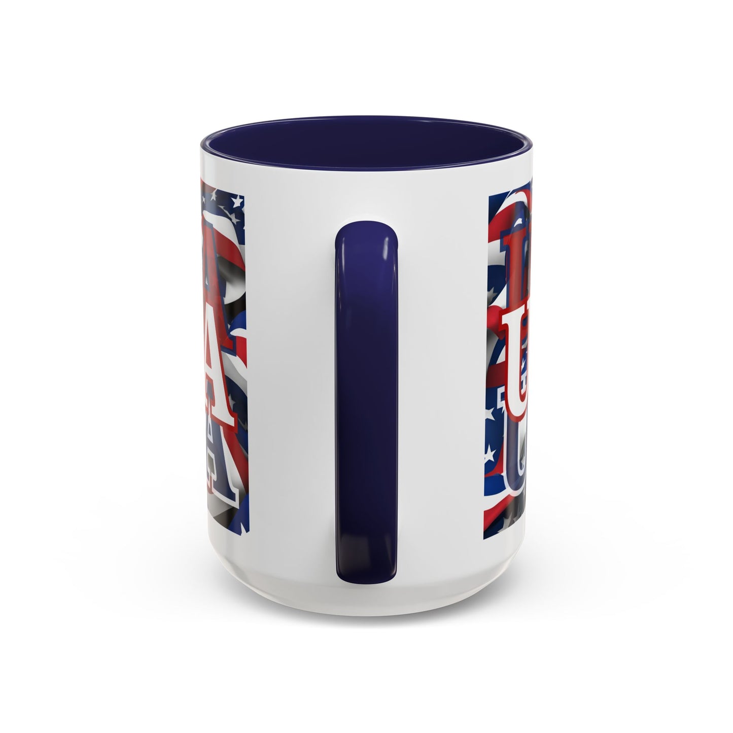 USA White font Center Patriot Accent Mug by cypherpunkgear.com