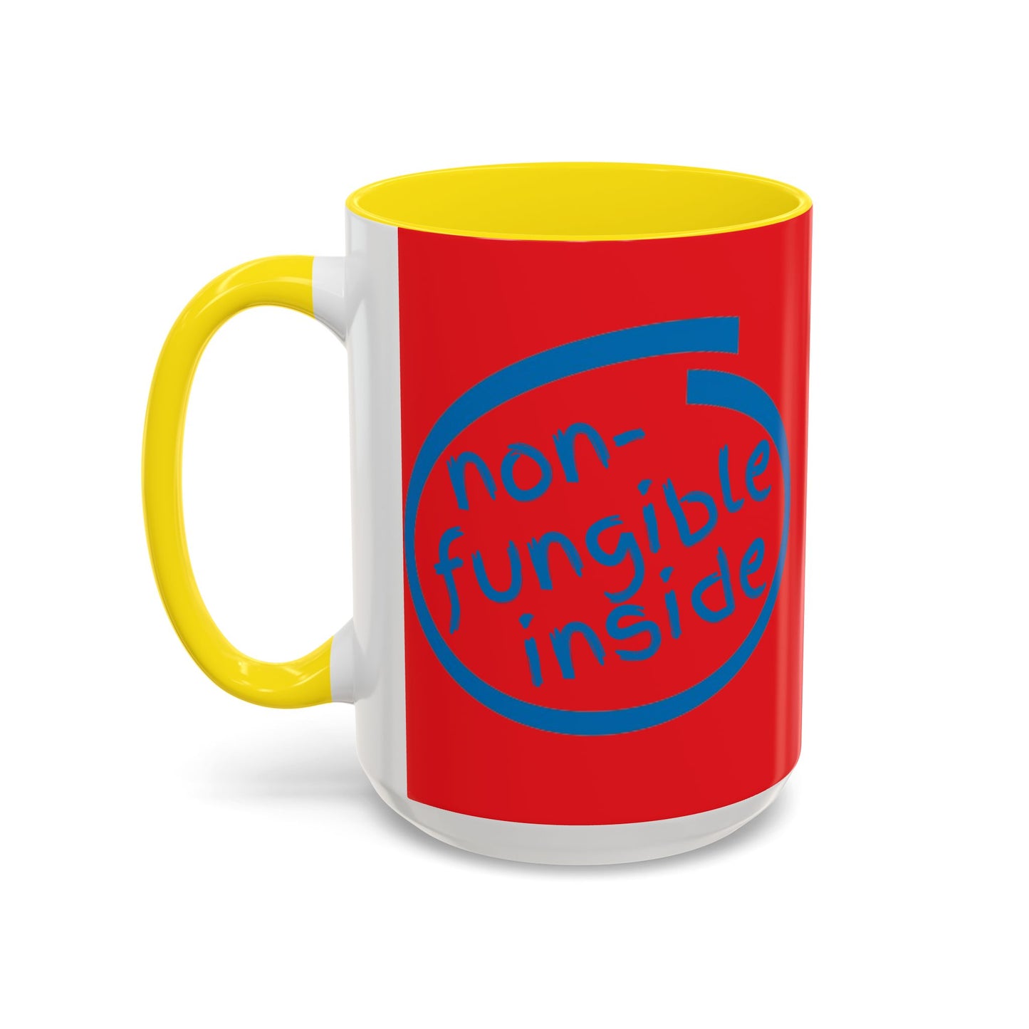 Non-Fungible Inside Red Accent Mug by cypherpunkgear.com