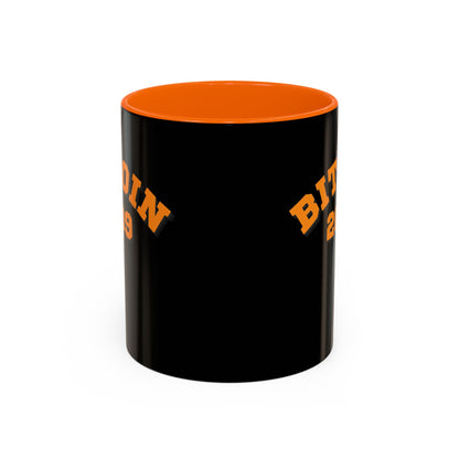 Bitcoin 2009 Black Accent Mug by cypherpunkgear.com