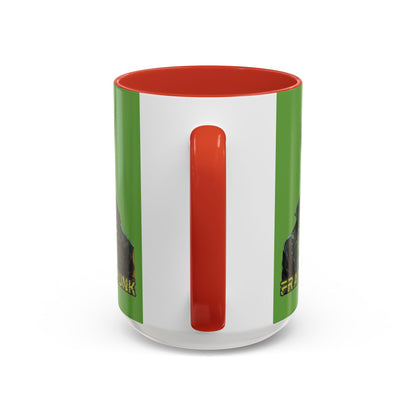 Frankenpunk Green Accent Mug by CreepyCrafts.boo