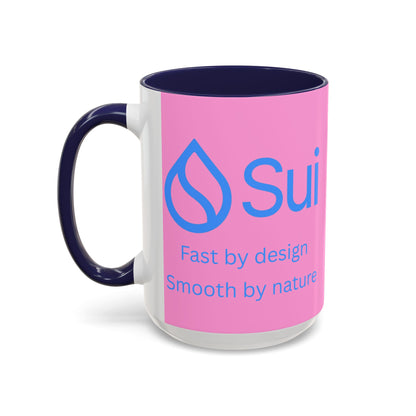 SUI Pink Accent Mug by cypherpunkgear.com
