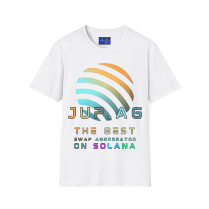 Jupiter (JUP) the best aggregator on Solana Light colors Unisex T-Shirt by cypherpunkgear.com