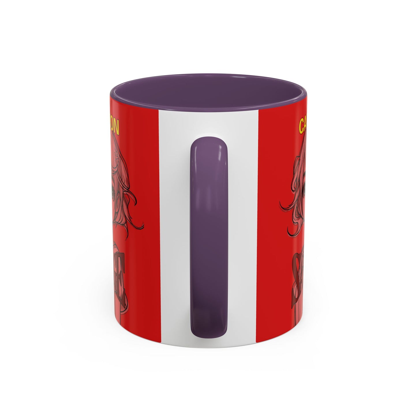 Caution, Savage Red Accent Mug by cypherpunkgear.com