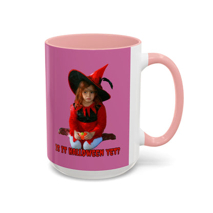 Is it Halloween yet? Pink Accent Mug by CreepyCrafts.boo