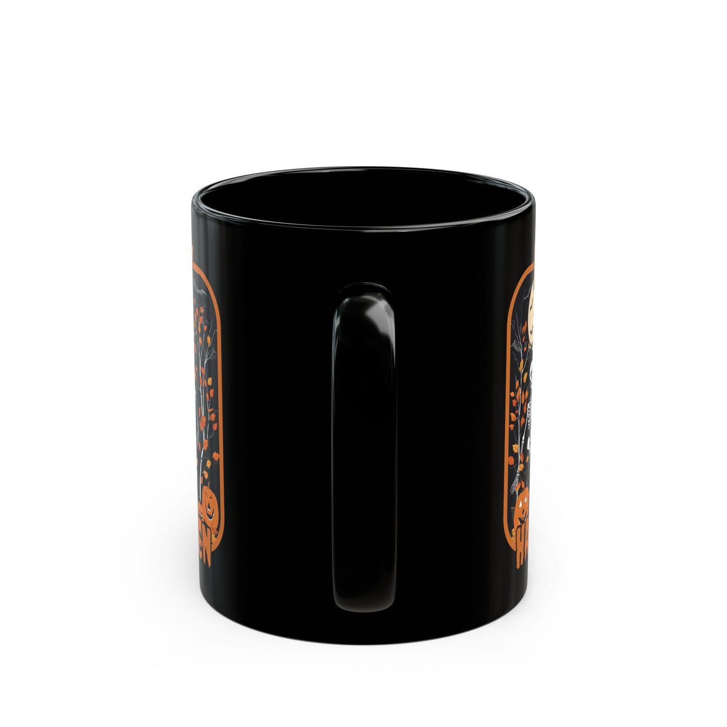 Spooktacular Skeletons of Halloween Black Mug by CreepyCrafts.boo